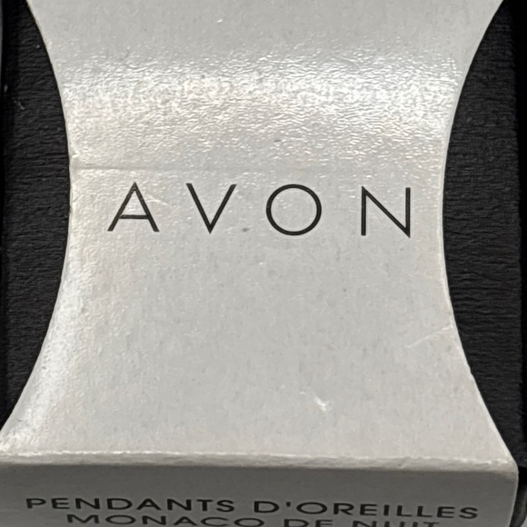 Avon 2012 Elegant Black and Silver Monaco Nights Drop Earrings - Picture 3 of 4